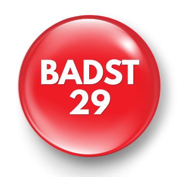 Red BADST Number Pin