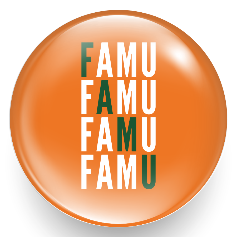 Orange FAMU Cross Pin