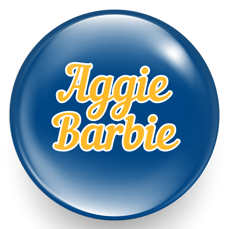 Blue Aggie Barbie Pin