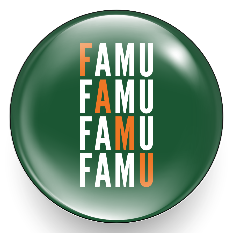 Green FAMU Cross Pin