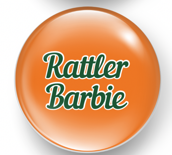 Orange Rattler Barbie Pin