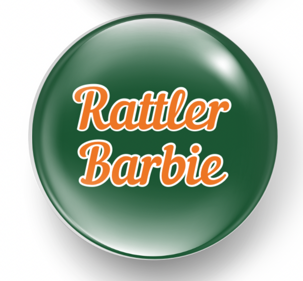 Green Rattler Barbie Pin