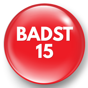 Red BADST Number Pin