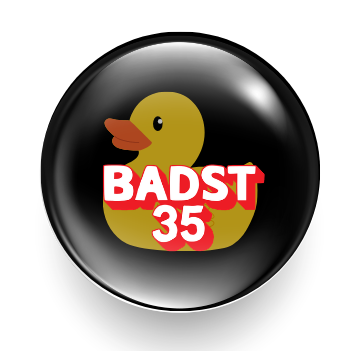 BADST Duck Number Pin